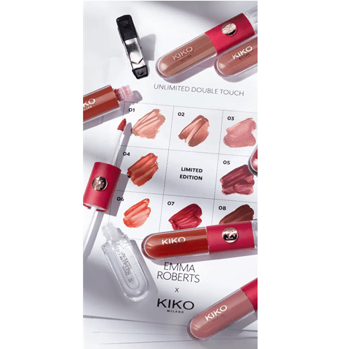 رژلب مایع emma roberts x kiko milano مدل unlimited double touch شماره 01