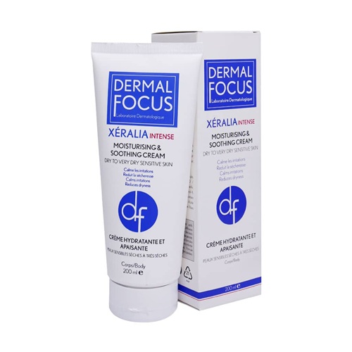 dermal-focus-xeralia-intense-cream-for-dry-skin-min کرم مرطوب کننده بدن پوست خشک زرالیا اینتنس درمال فوکوس | 200 میل
